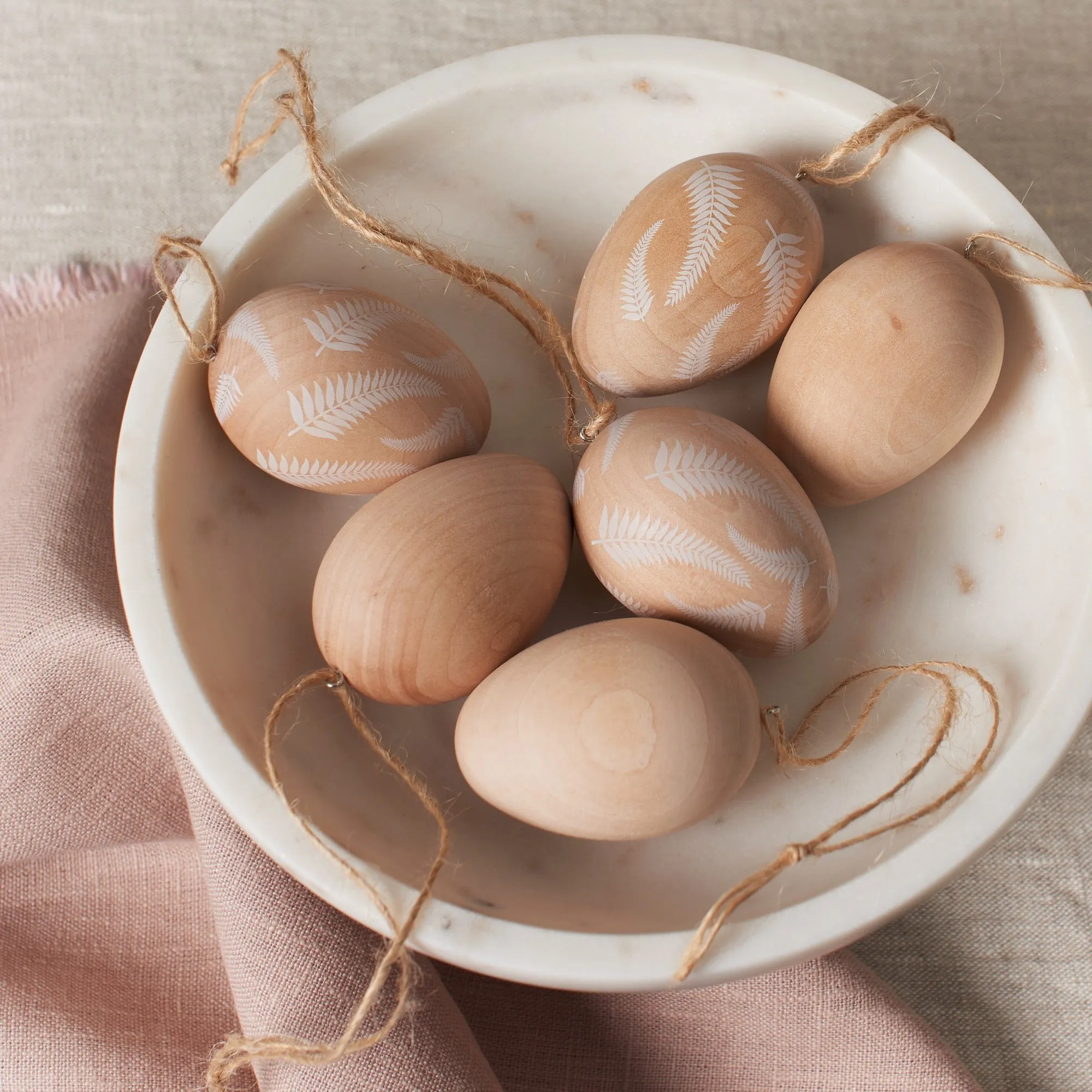 Set of 6 Wooden Eggs