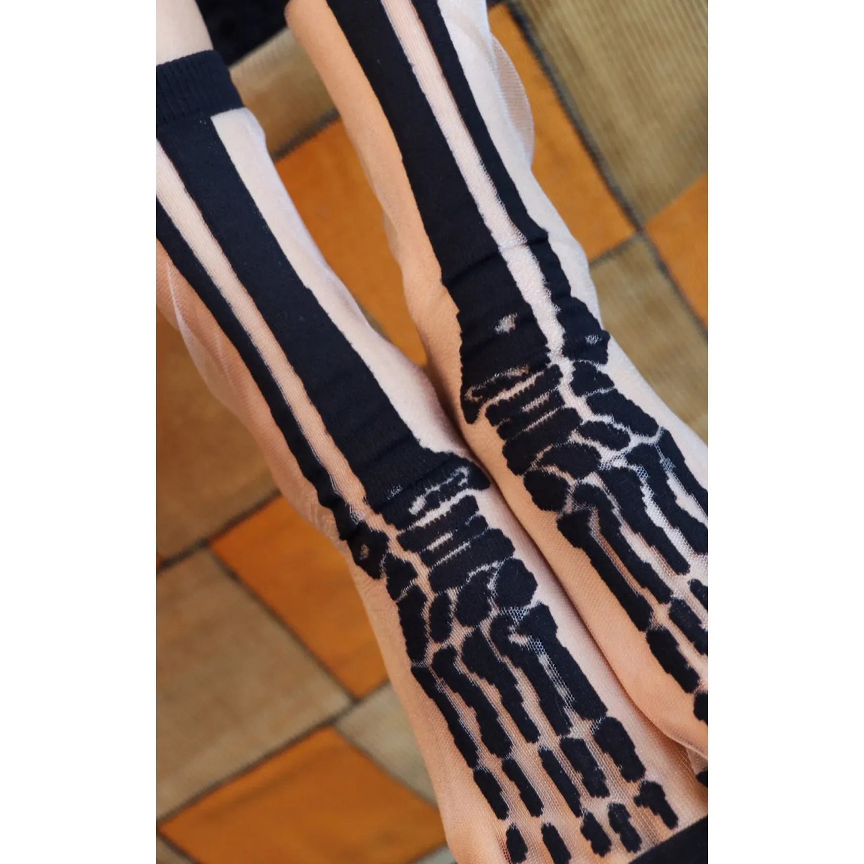 Sheer Skeleton Socks