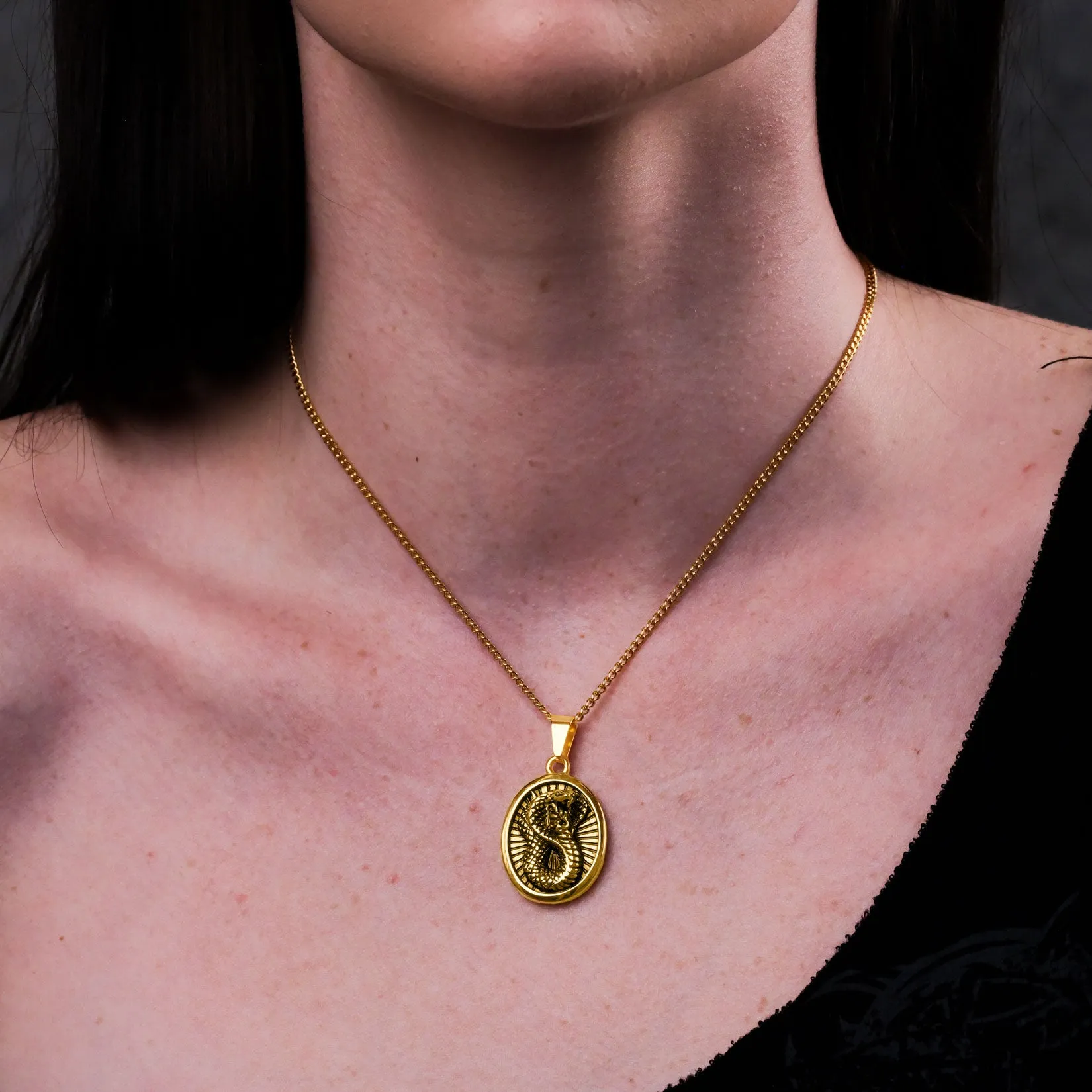 Snake Charmer Pendant (Gold)