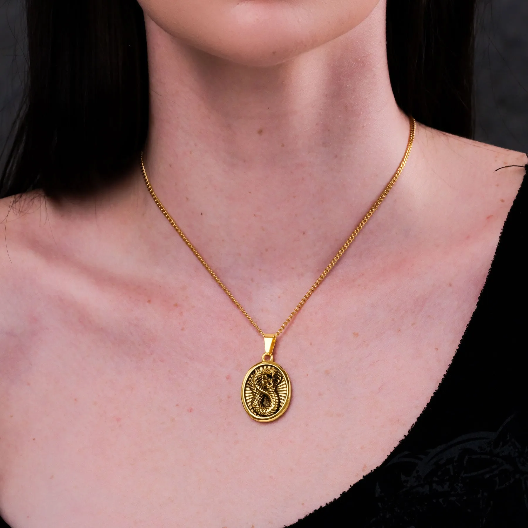 Snake Charmer Pendant (Gold)