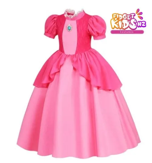 Super Mario Princess Peach Cosplay Costume