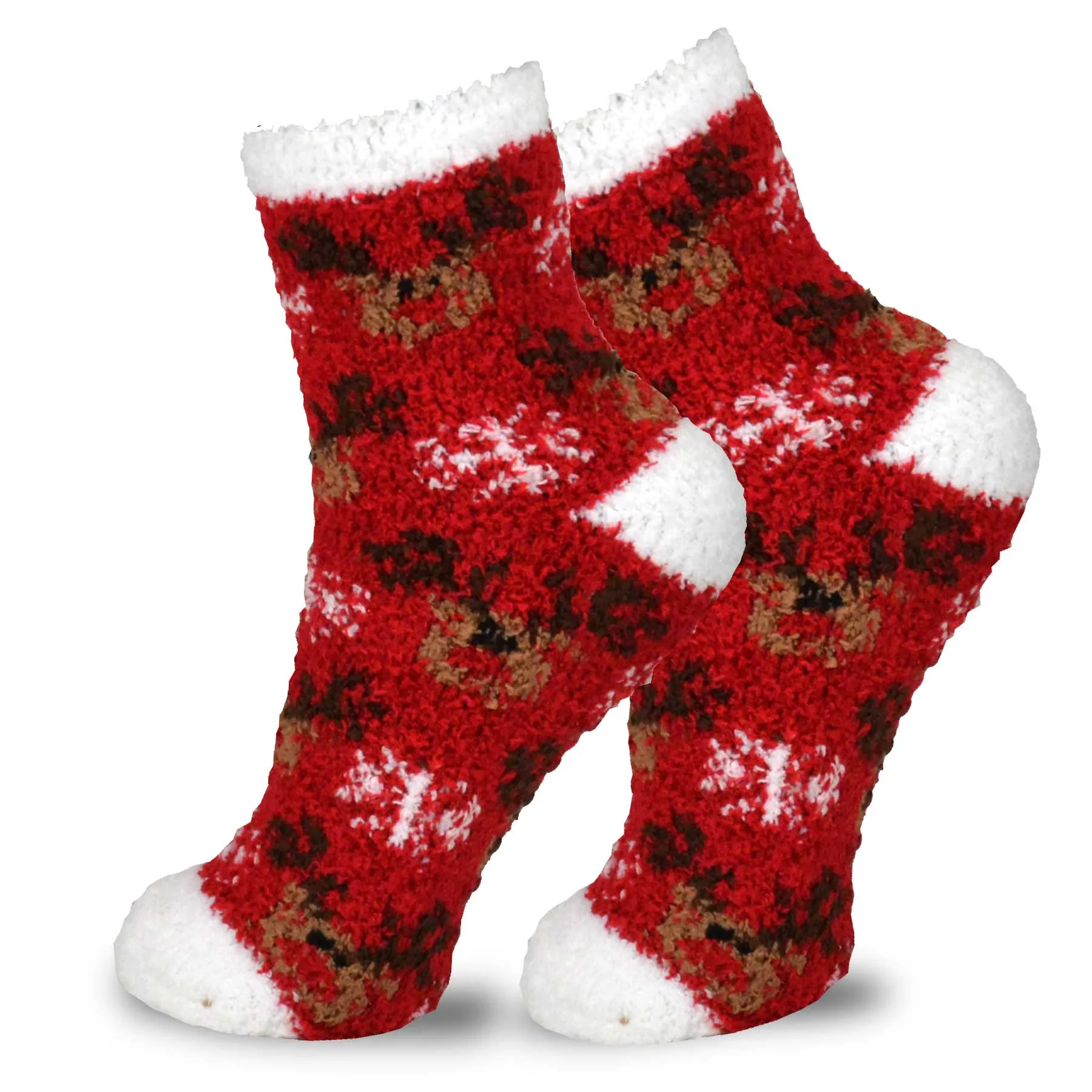 TeeHee Socks Kid's Christmas Polyester Short Crew Santa 3-Pack (70945)