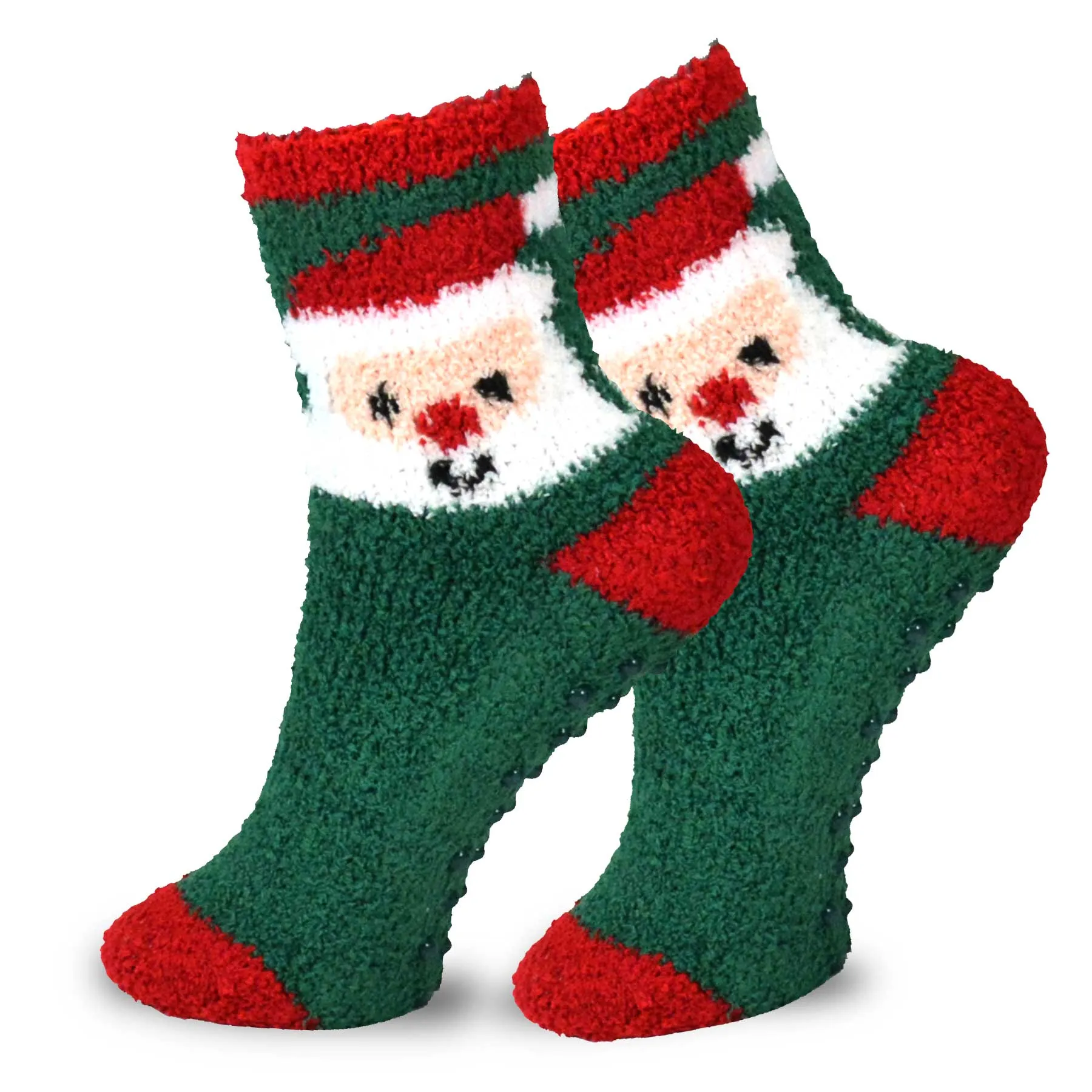 TeeHee Socks Kid's Christmas Polyester Short Crew Santa 3-Pack (70945)