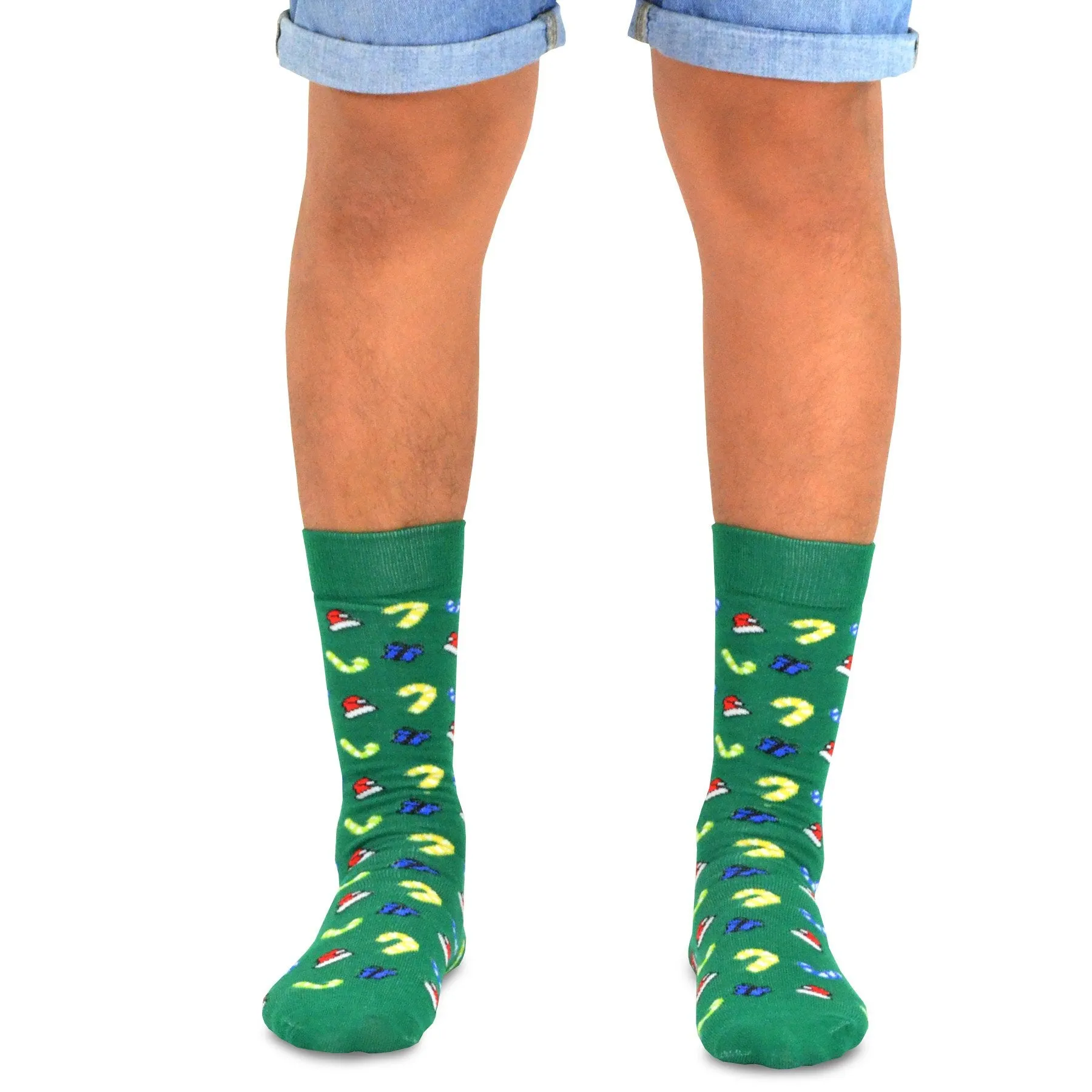 TeeHee Socks Men's Christmas Crew Assorted 12-Pack Gift Box A (51128)