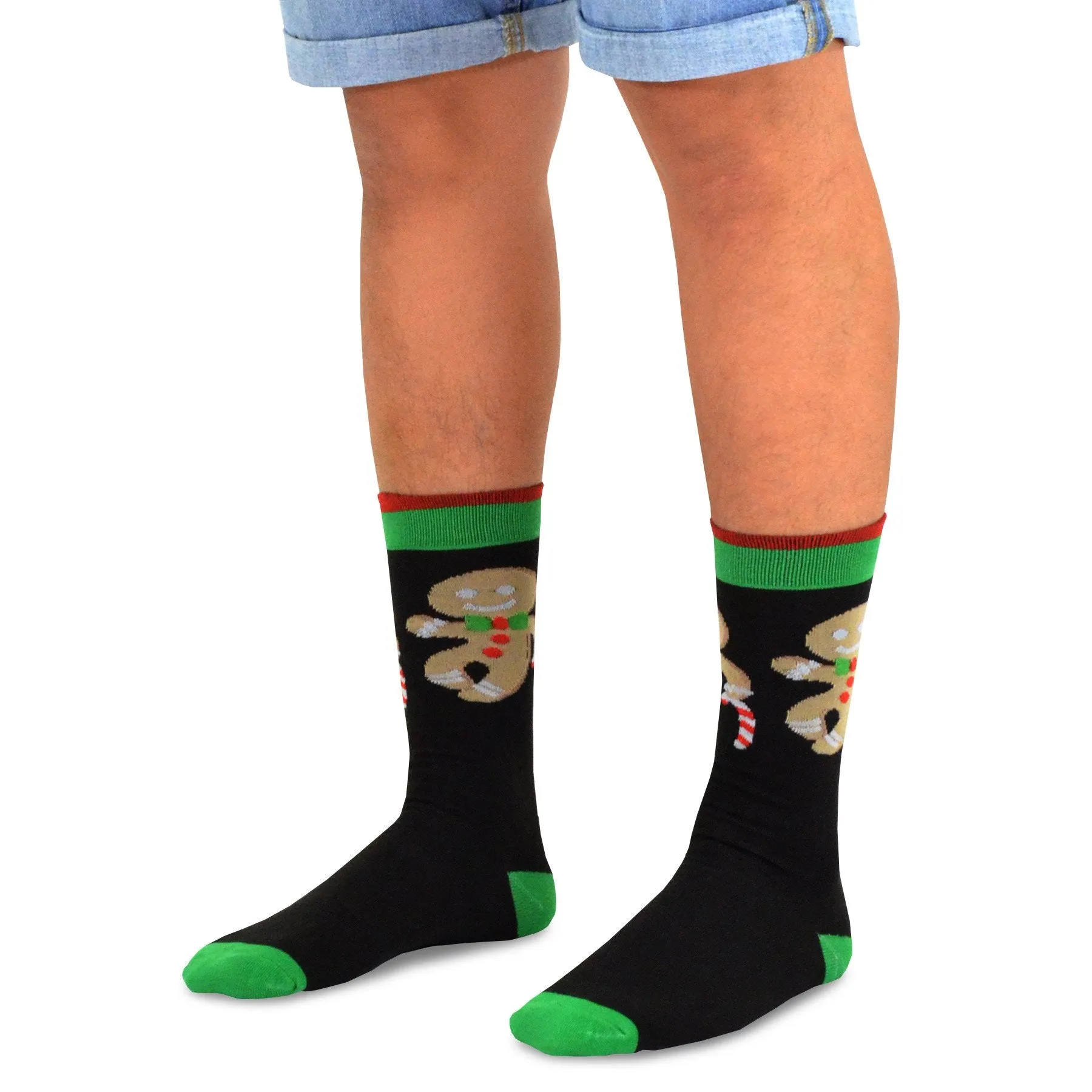 TeeHee Socks Men's Christmas Crew Assorted 12-Pack Gift Box A (51128)