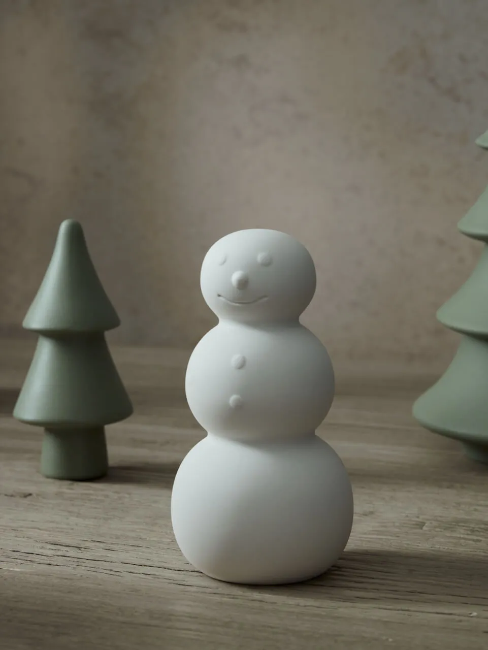 White Ceramic Snowman