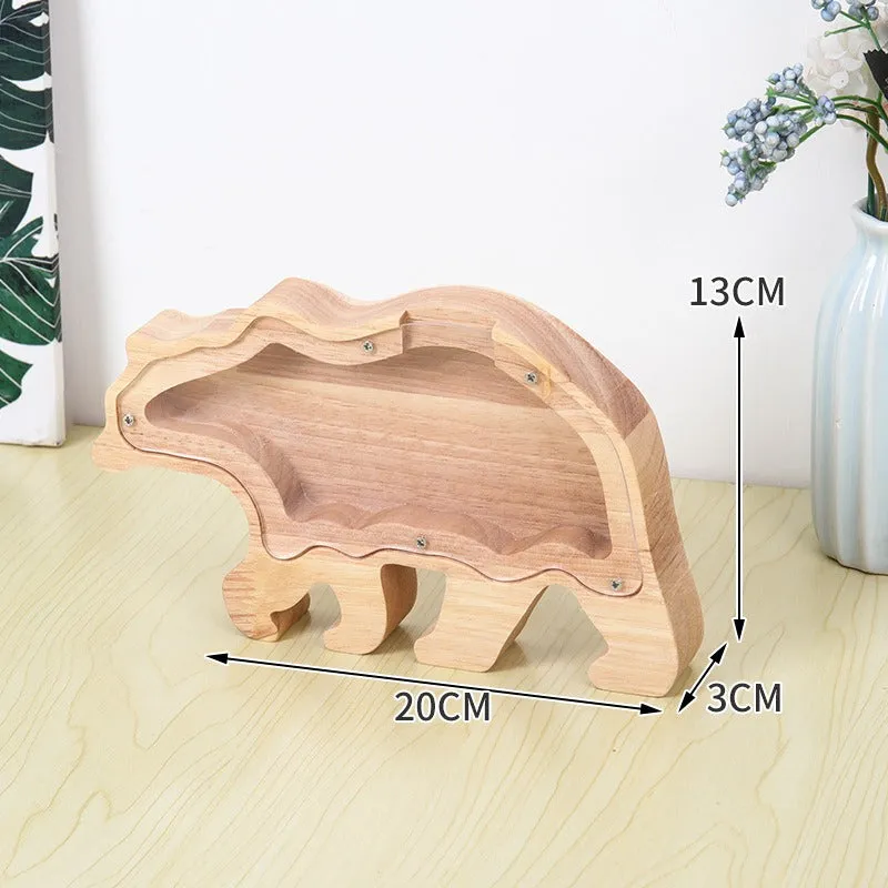 Wooden Money Tank Bank