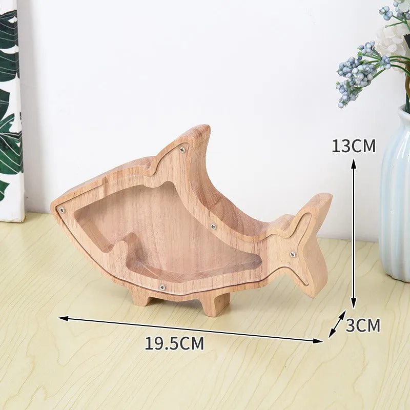 Wooden Money Tank Bank