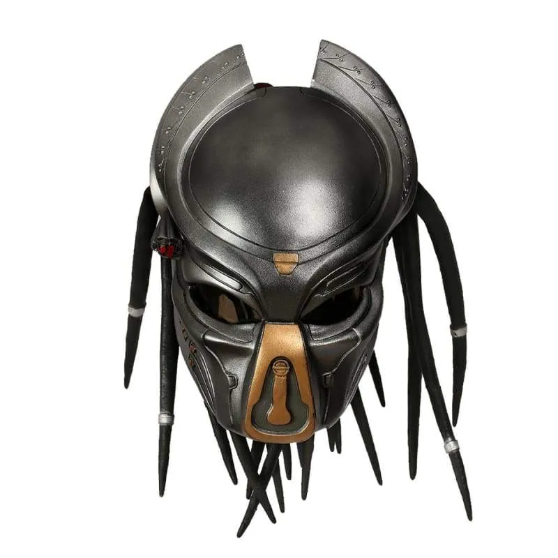 Xcoser Predator-Maske mit Dreads-Haaren, Cosplay-Helm, Halloween, Herren, Damen, Erwachsene